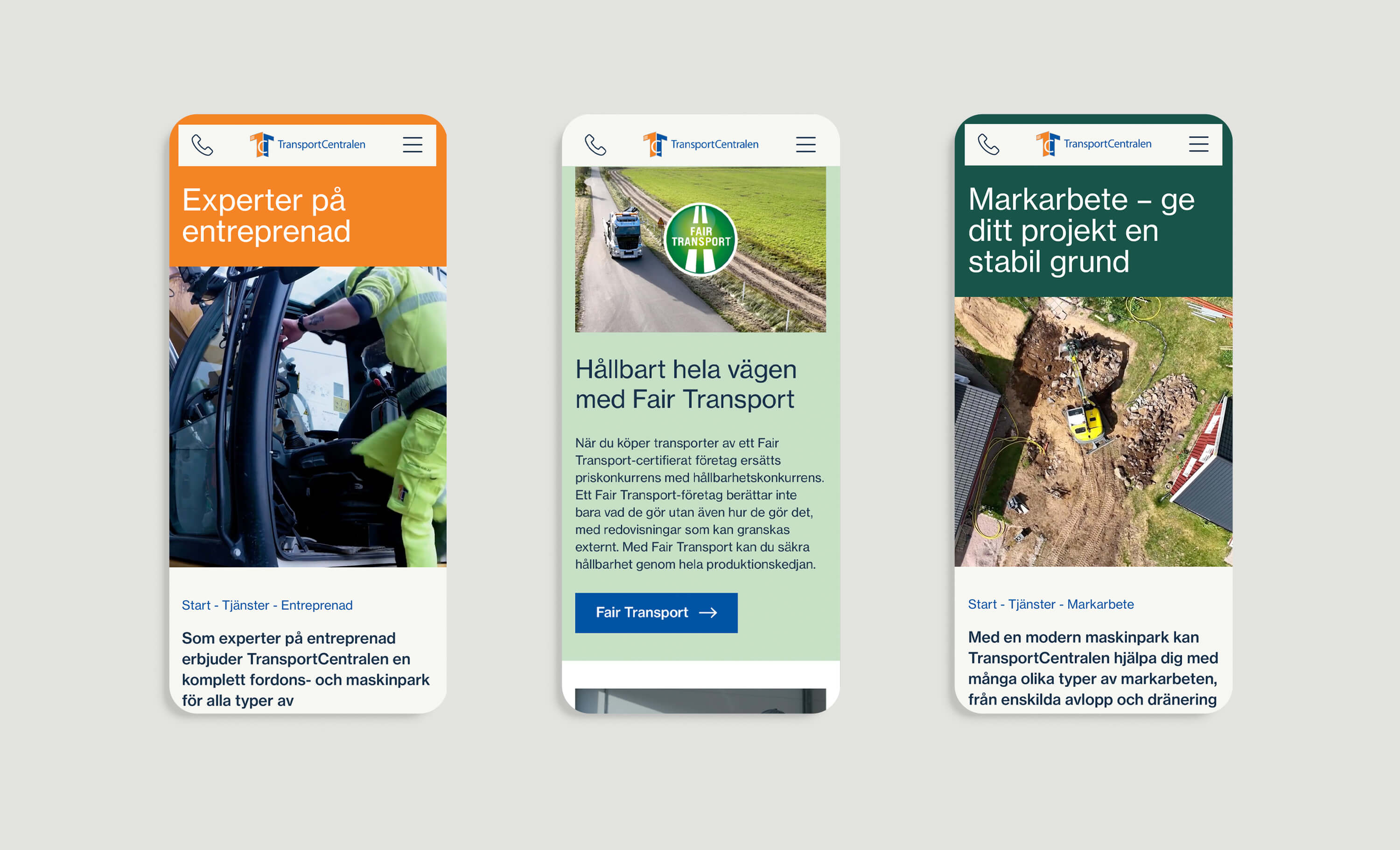 Hstd webb- & reklambyrå case TransportCentralen